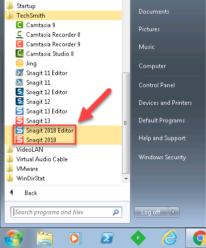 snagit shortcut