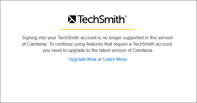 Legacy Sign in Service Retirement – TechSmith Support