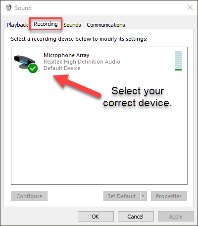 usb microphone no sound