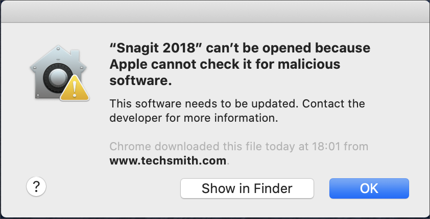 snagit for mac problems
