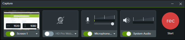 camtasia for mac sees my external usb microphone but hear audio