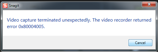 snagit editor 13 video card problem